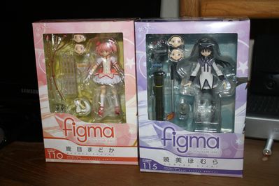 Madoka Magica - Madoka and Homura Figma Figures 1
Christmas 2011 gift. Madoka and Homura Figma anime figures, in original packaging. Not sure if I want to take em out of the box... ^_^;
